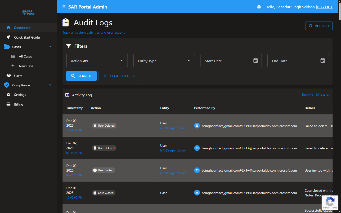 Audit Logs